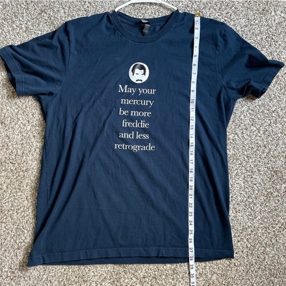Blue Freddie Mercury Retrograde Short Sleeve T-Shirt Casual Comfy Funny XL - Picture 5 of 6